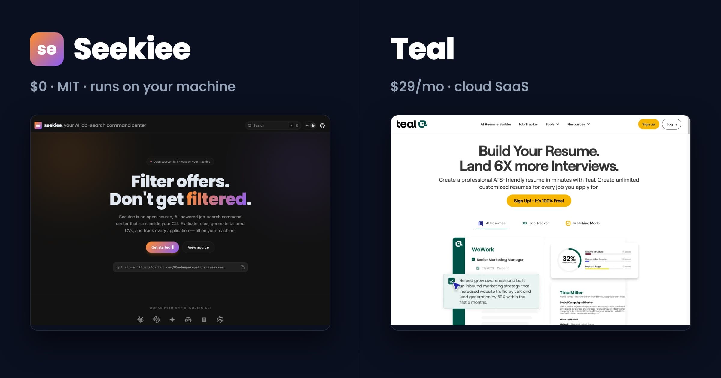 seekiee vs Teal